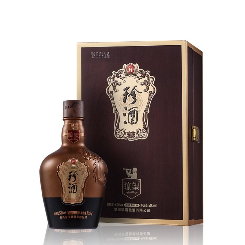 【珍酒】酱香型白酒 珍酒瞭望酱香白酒53%vol 500ml