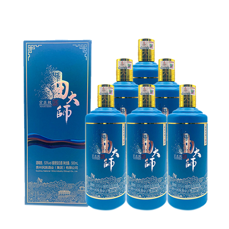 【茶酒网】酱香型白酒 曲大 师· 宗匠级 53%vol 整箱500ml*6瓶